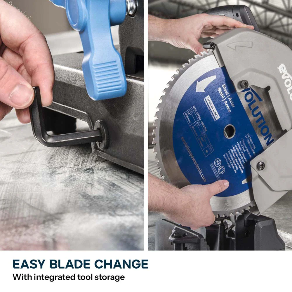Evolution S355CPS 355mm Metal Cutting Chop Saw With Metal Cutting TCT Blade - Image 13