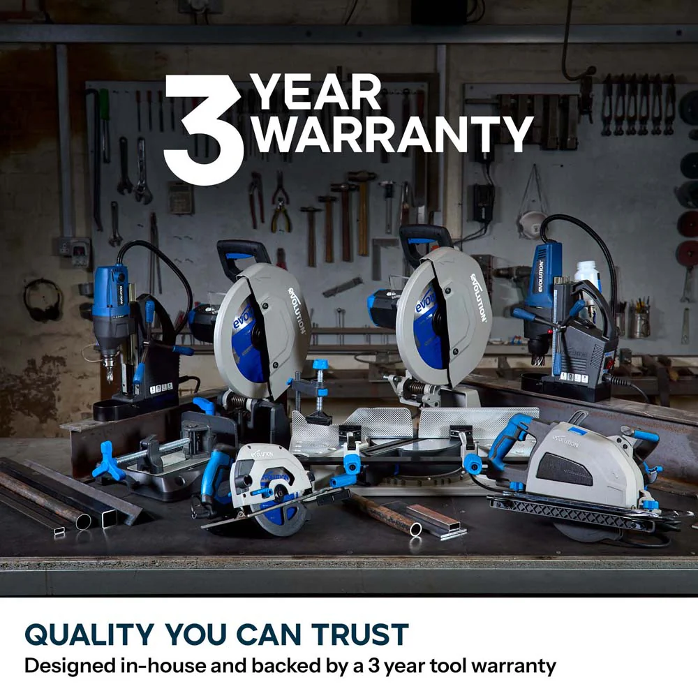 Evolution S355CPS 355mm Metal Cutting Chop Saw With Metal Cutting TCT Blade - Image 7