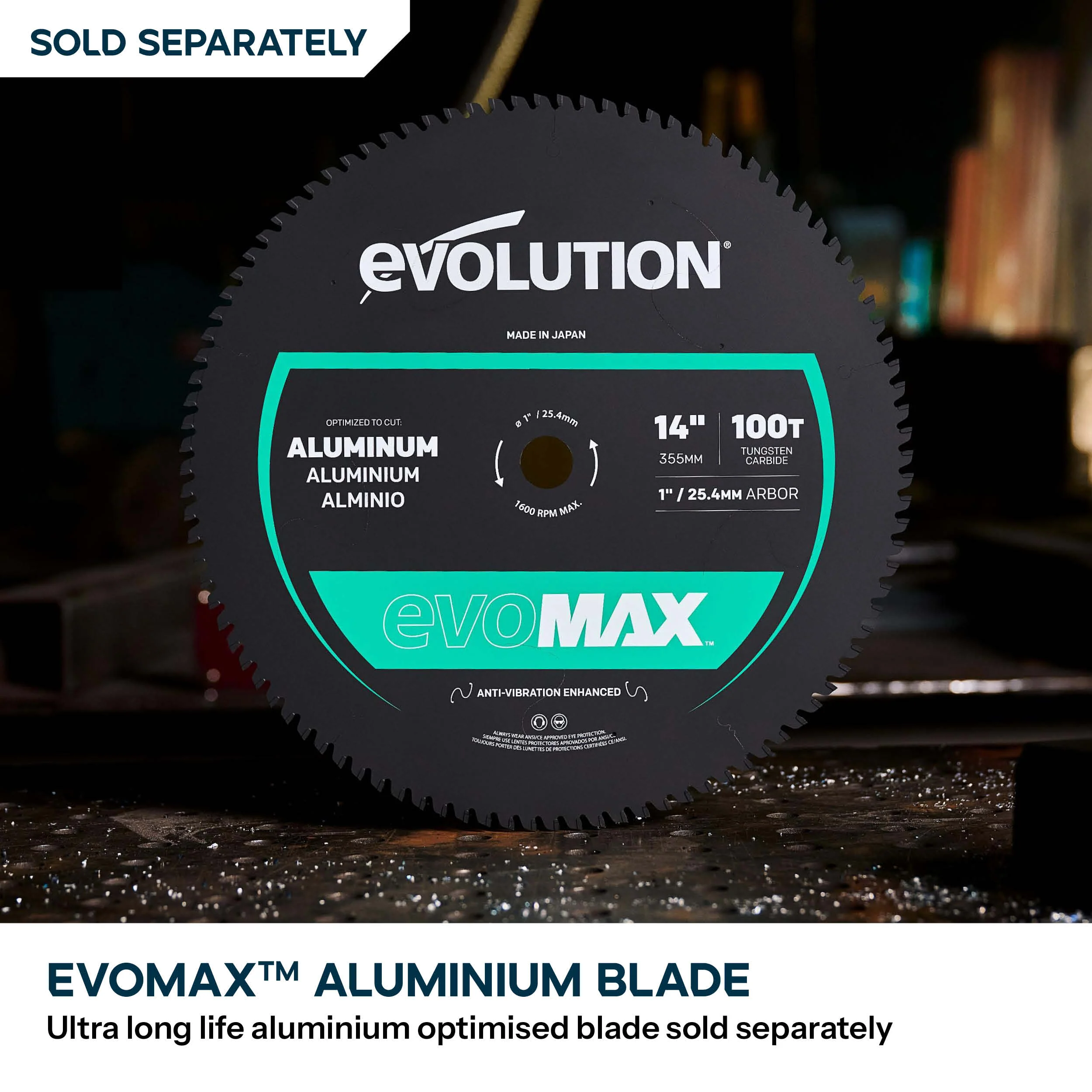 Evolution 355mm Metal Cutting Chop Saw with EvoMax Blade & Intelligent Motor Technology | S355CPS Gen 2 - Image 11