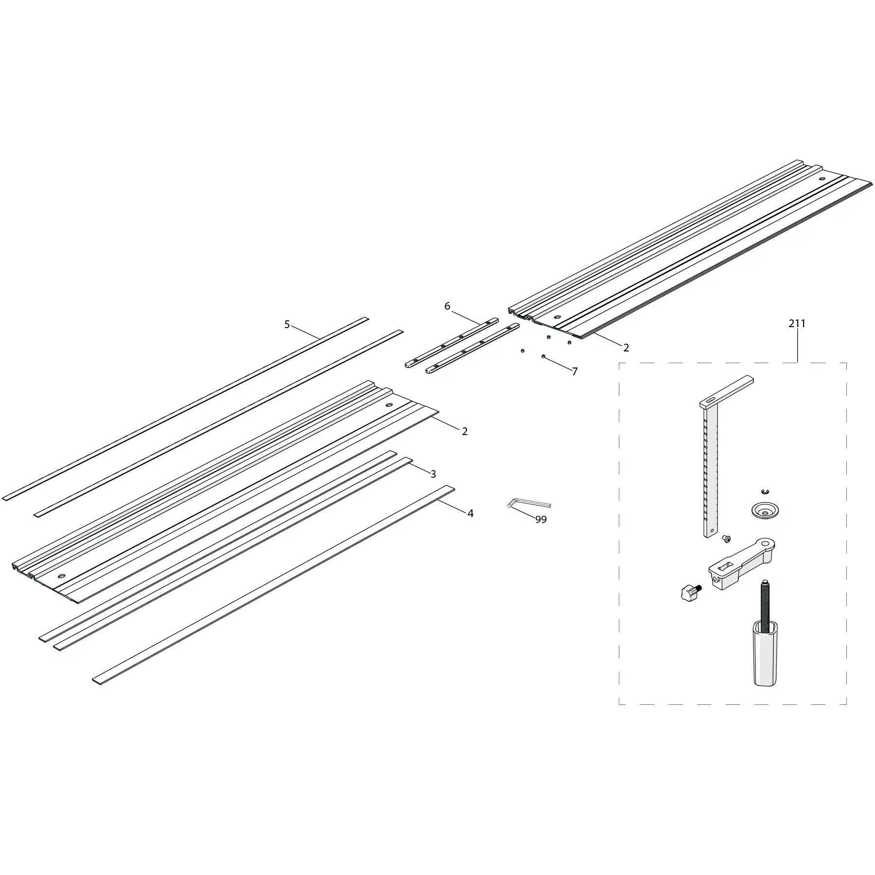 ST2800 2800mm Track (Gen 1) Spare Parts - Image 2